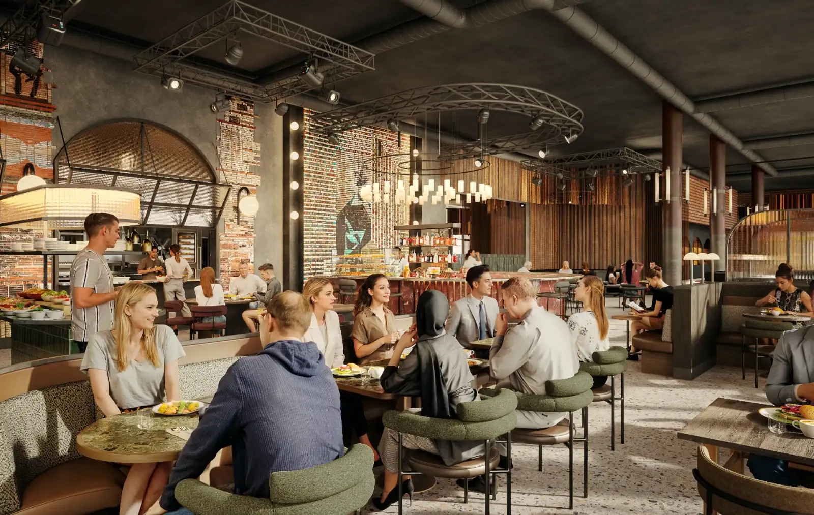 Byhallen Oslo Spektrum – 3D-visualisering av Goldbox
